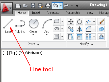 acad ribbon drawLine t380285